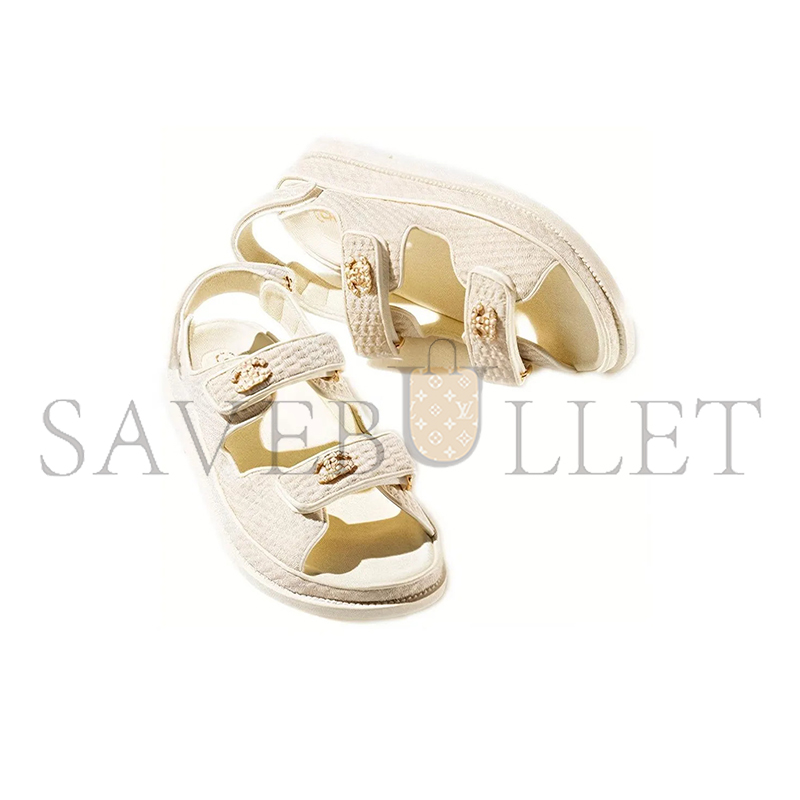 CHANEL SANDALS KNITWEAR IVORY G35927 X56555 0N578